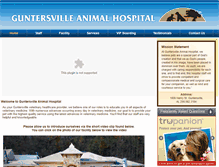 Tablet Screenshot of guntersvillevet.com